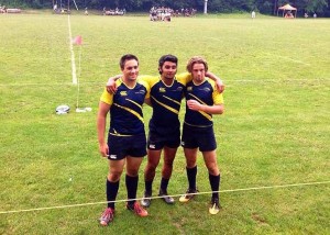 Warsaw rugby players (from left to right) Jason Taylor, Marcos Rodriguez and Austin Taylor were part of the Rugby Indiana regional runner-up team.