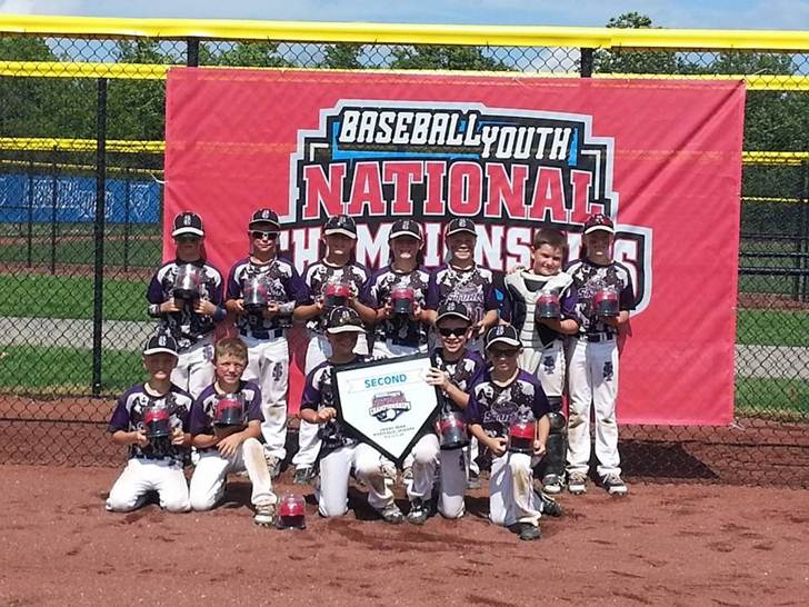 The Indiana Storm 8-U baseball team finished runner-up at the Baseball Youth National tournament in Westfield last weekend. In the front row are, from left, Kyler Farnham, Josh Patterson, Kohen Bailey, Brevin Anderson and Leyton Byler. In the back row are Dane Ebel, Ryder Reed, Evan Crosby, Kenton Conrad, Justis Johnson, Loden Johnson and Luke Holcomb. (Photo provided)