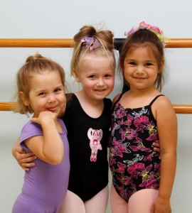 Pictured is Sydney Anderson, Emily Marsh, Taylor Tarlton), students from the studio’s preschool program