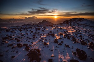 The view from the top of Mt. Kilimanjaro.