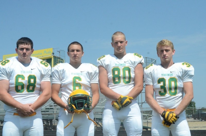 Tippecanoe Valley will count on seniors (above left to right) Austin French, Jarred Littlejohn, Jonah Mikel and Brandon Murphy to lead the way this fall.