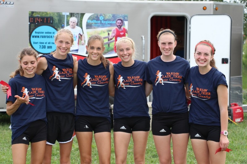 The Warsaw varsity girls cross country team placed second in the Huntington North Invitational on Saturday (Photo provided)