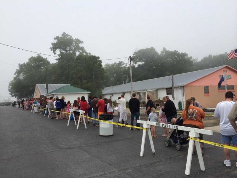 Tools for Schools giveaway is underway at the Kosciusko County fairgrounds.