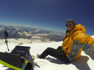 Tommy Danger atop Mt. Elbrus in Russia.