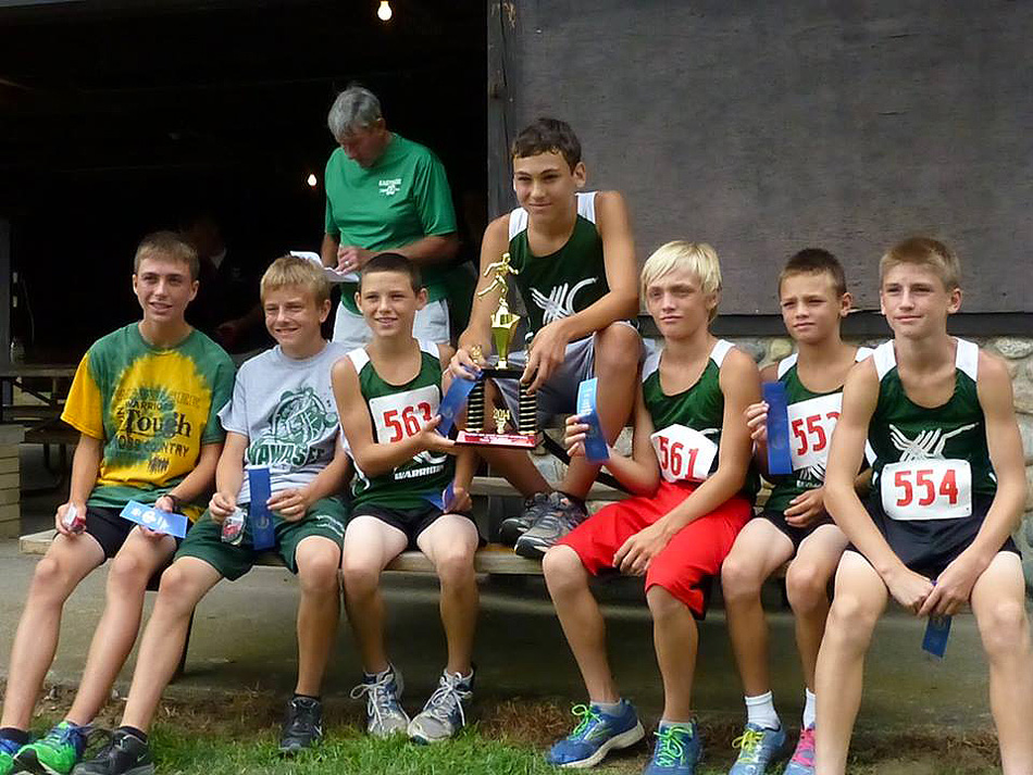 The Wawasee middle school cross country team won both the Wawasee and Prairie Heights invitationals recently. From left to right are Spencer Hare, Ben Hoffert, Ethan Carey, Parker Bame, Braxton Alexander, Jace Alexander and Luke Griner. (Photos provided)