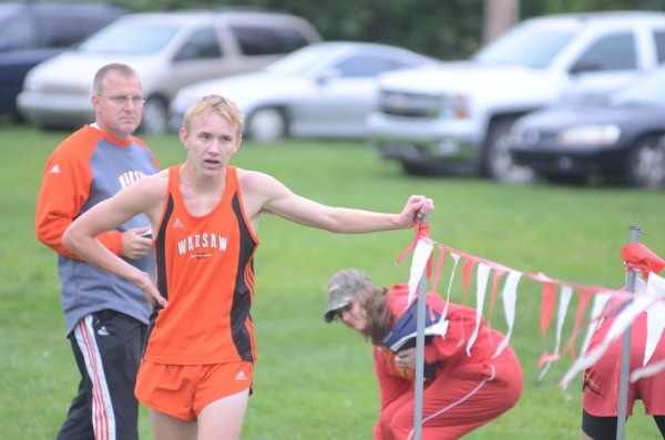 Daniel Messenger relaxes after completing the race.