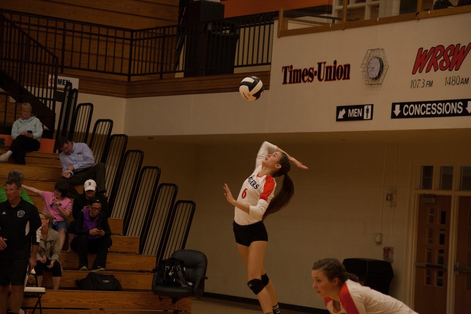 Cassie Hoag helped serve the Tigers past Columbia City.