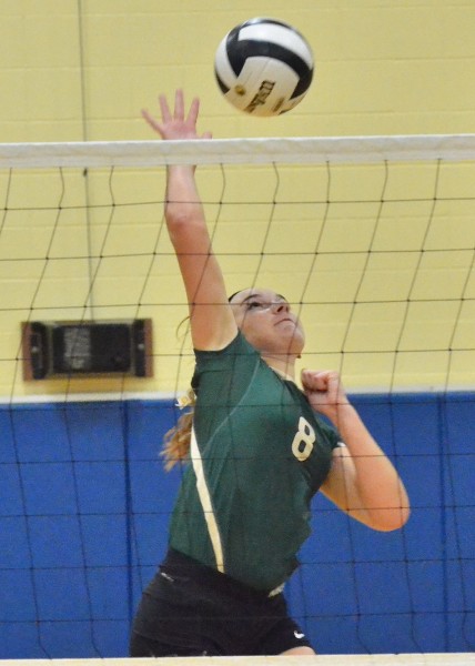 Paige Hlutke directs a ball during Wawasee's match against South Central. (Photos by Nick Goralczyk)