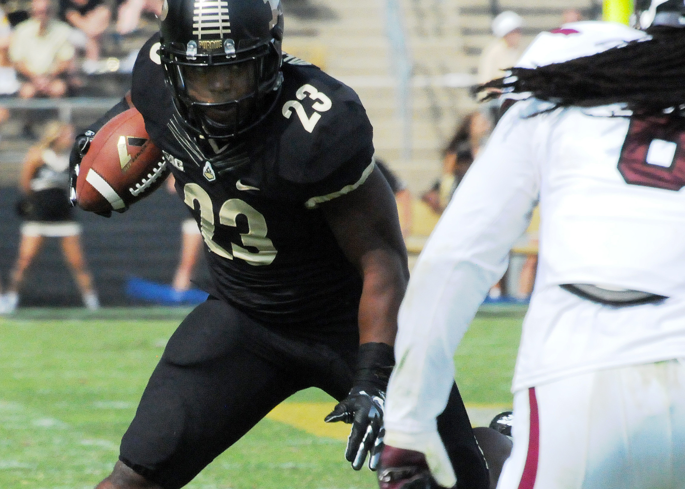 Purdue running back Keyante Green rushes against Southern Illinois.