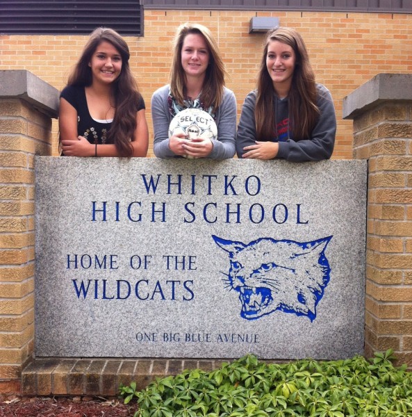 Whitko soccer players (from left) Leighandra Goodman, Mikayla Findley and Heather Bryan will play in an All-Star event (Photo provided)