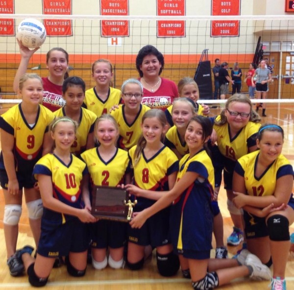 The Eisenhower Elementary volleyball team won the city championship (Photo provided)