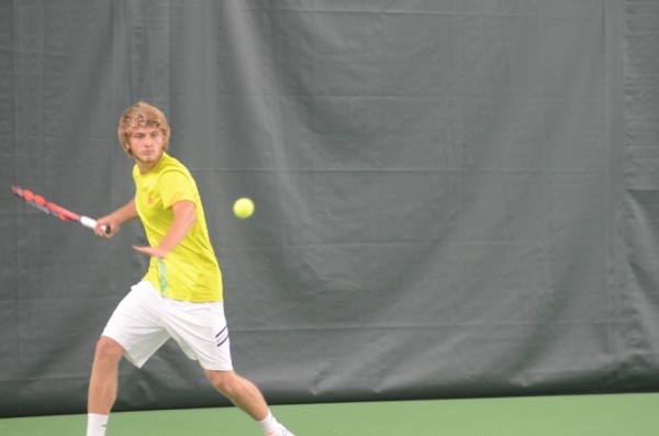 Warsaw senior Sam Rice earned a win at No. 1 singles Tuesday night in the  regional semifinals.