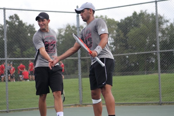 Daniel Sanchez (at left) and Jose Marval of Grace College were honored by the Crossroads League (Photo provided by the Grace College Sports Information Department)