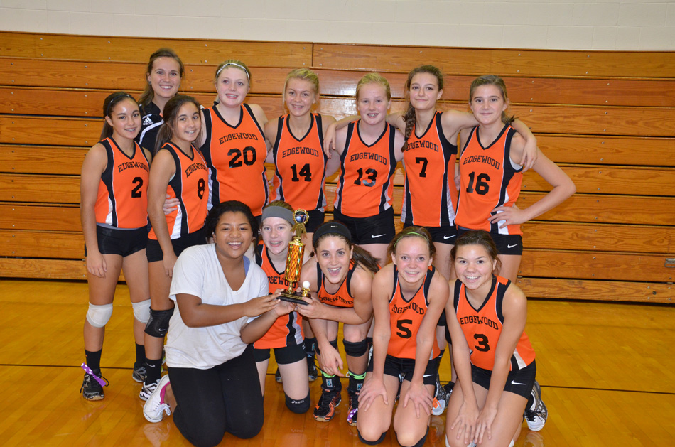 The Edgewood 8th grade volleyball team won the Boston Invite at LaPorte. (Photo provided by Doug Dickerhoff)