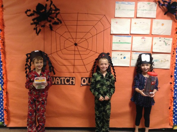 The winners of the annual spider beauty contest at Triton Elementary.