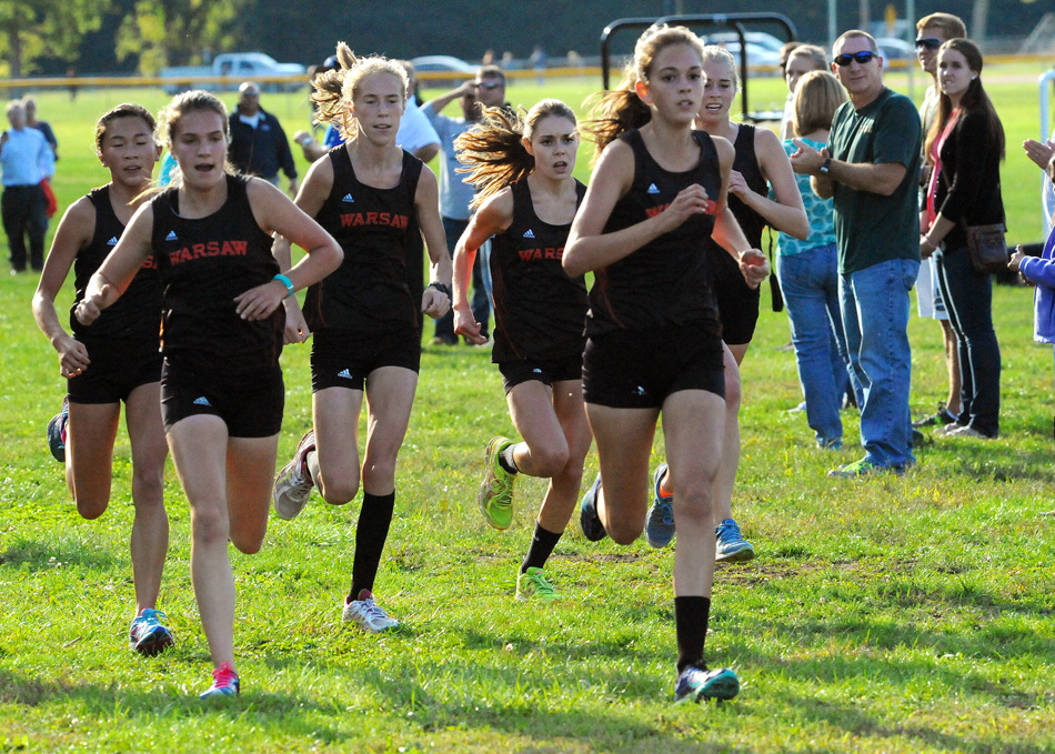 The Warsaw girls cross country team should be well represented at Saturday's Northern Lakes Conference Cross Country Championships. (Photos by Mike Deak)