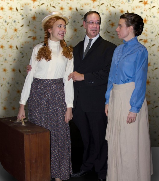 Molly Dashiell of Valparaiso (left) stars as Anne Shirley in "Anne of Green Gables", an orphan girl who finds her true family on Prince Edward Island with Mathew and Marilla Cuthbert, played by Ken Siegfried of Michigan City and Deb Dashiell. Showing  at Footlight Theatre the first two weekends of December.