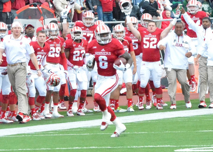 Tevin Coleman cracked the 2,000-yard mark during Saturday's game against Purdue. (File photo by Nick Goralczyk)