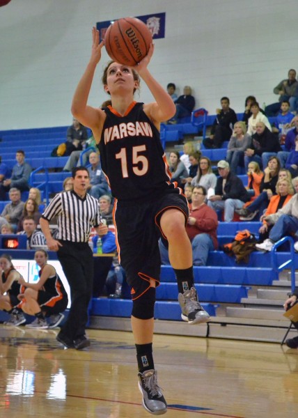 Vicki Harris scored 10 points for Warsaw in Friday's victory over Whitko. (Photos by Nick Goralczyk)