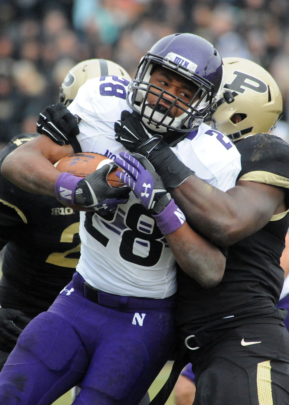 Northwestern running back Justin Jackson piled up 152 yards on the ground against Purdue.