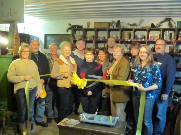 A ribbon cutting was held at Affordable Furniture & Moore/Gypsy Junction. Shown in front, from left are, Tammy Cotton, Sylvia Gargett, Stephanie, Wright,  Anita Gest, Shirley Moore, Alene Powers and Gail Park. shown in back are, Gary Ball, Dave Mayer, Richard Owen, Erick Leffler, Chris Cotton. (Photo provided)