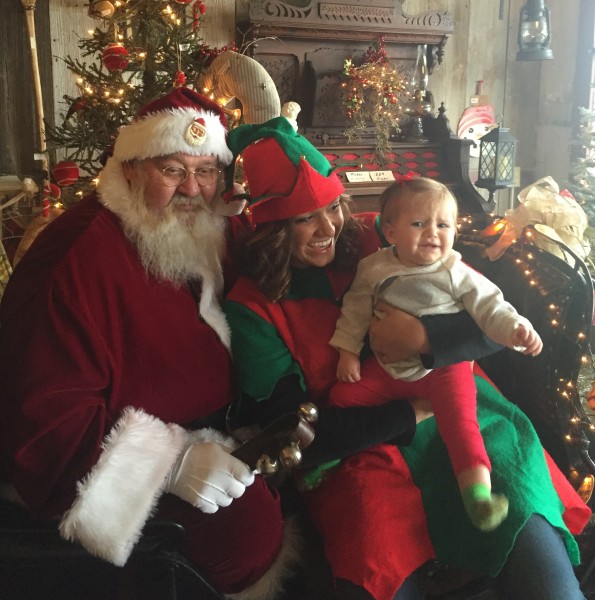 Caraline Deak with Santa and Claire the elf_0919