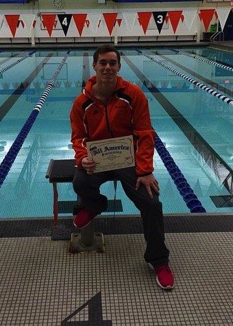 Spencer Davidson of the WCHS swim program has been honored for his performance in the pool and in the classroom.