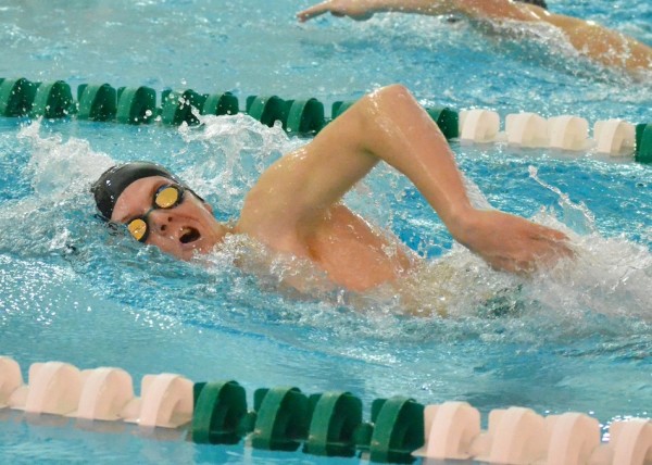 Chase Ritter swam a lifetime best in both the 50 and 100 free.