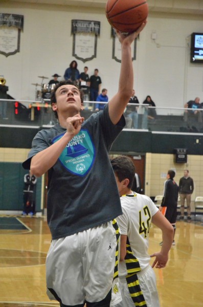 Wawasee's Parker Hatfield wears one of the shirts that were for sale at Friday's game. (Photos by Nick Goralczyk)