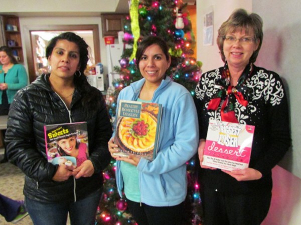 We learned lots at our Healthy Holiday Desserts program on Monday, Dec. 22. At the end, we drew for books to take home. Pictured are the winners. From left to right: Maria Tienda, Mary Ellen Jackson, Elaine Wakefield. 