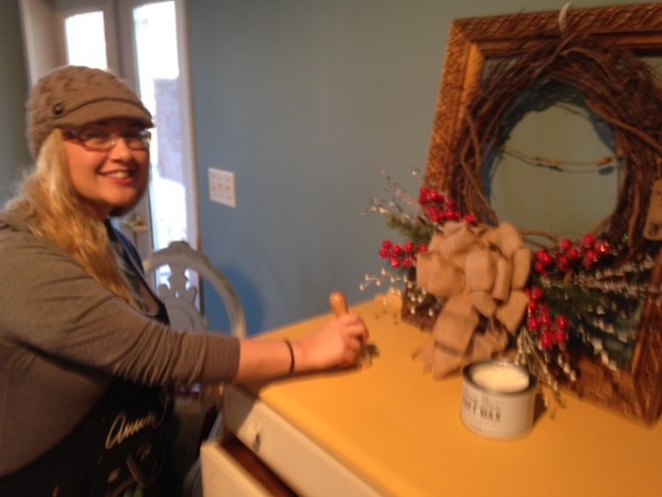 Tammy Durnell, owner/artist of Poppy Cottage, is shown at work.