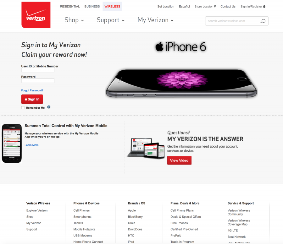 verizon 55 scam site