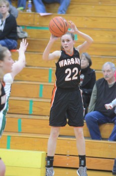 Dayton Groninger scored a game-high 13 points for Warsaw in a 52-18 win at Concord Saturday night.