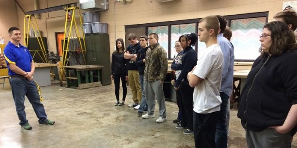 Participants in the Criminal Justice Class at Triton Junior-Senior High School listen intently to the presentation.