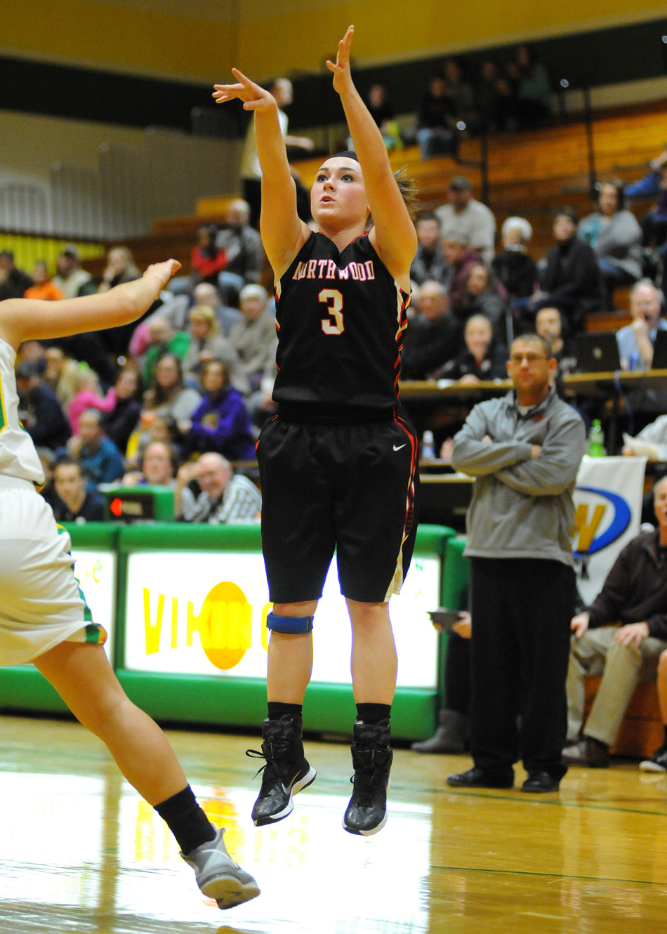 NorthWood's Taitlyn Trenshaw releases a shot in the fourth, part of her career-high 15 points.