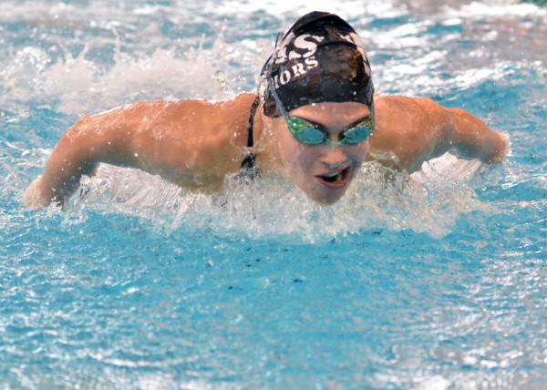 Bre Robinson swam to a sectional title with her 54.56 performance in the 100 fly.