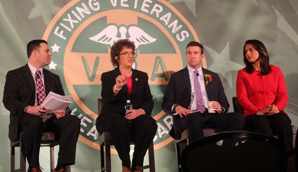 L-R: Tal Cooley, Director of Legislative Outreach & Research, Rep. Jackie Walorski, Rep. Duncan Hunter and Rep. Tulsi Gabbard