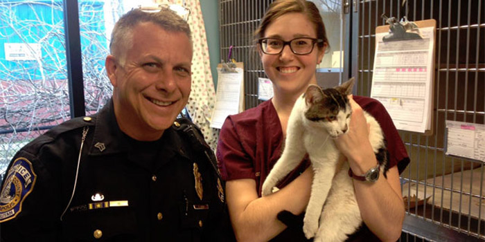 IMPD officer saves cat