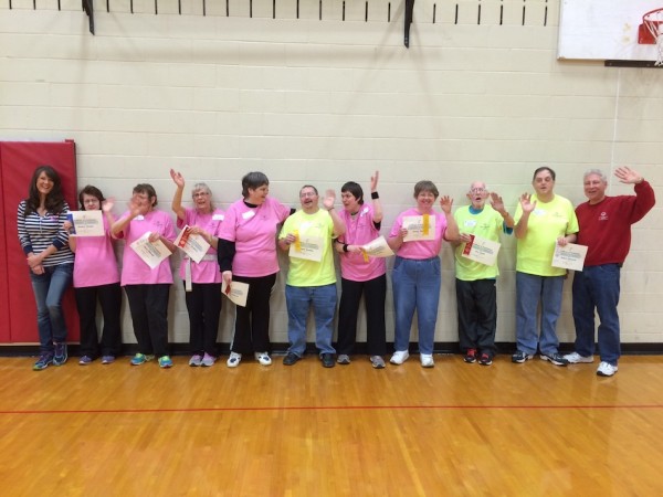 Athletes from Kosciusko County competed Saturday in the Area 5 Special Olympics Sectional Basketball Tournament. The group, coached by Kristi Carter and John Bonitari, is shown above (Photo provided)