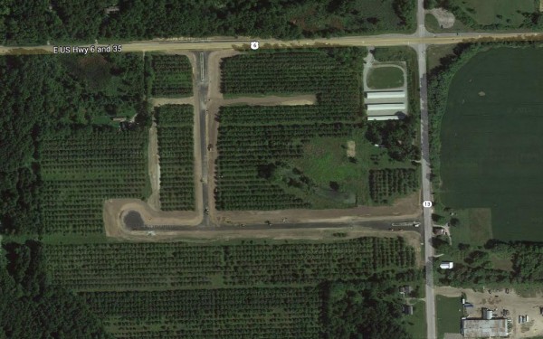 An aerial view of Syracuse Technology Park where parcels will be auctioned off to potential interested parties.