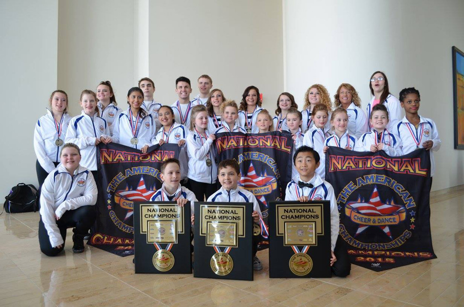 The Midwest Xtreme combined mini, youth and senior dance teams won national championships at The American Championship in Chicago. (Photos provided by Tim Sammons for Midwest Xtreme)