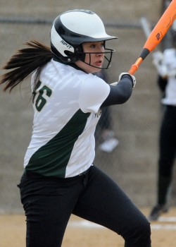 Allissa Flores of Wawasee follows a single in the third inning.