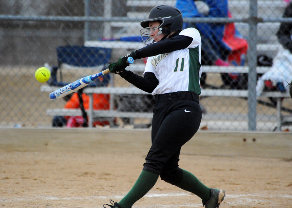 Wawasee's Danielle Gunkel locates a pitch Monday against Lakeland. Wawasee opened its season with an 8-1 win over the Lakers. (Photos by Mike Deak)