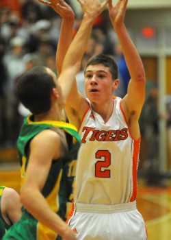 Sophomore Kyle Mangas of Warsaw is the top scorer for the Tigers.