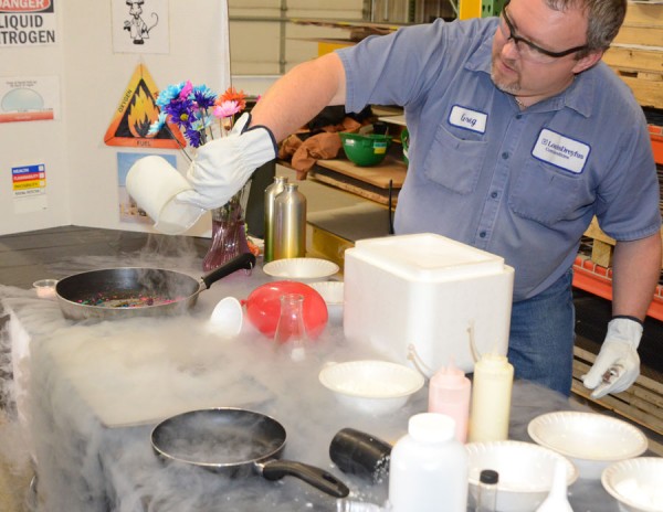 The danger and fun of liquid nitrogen was a popular demonstration