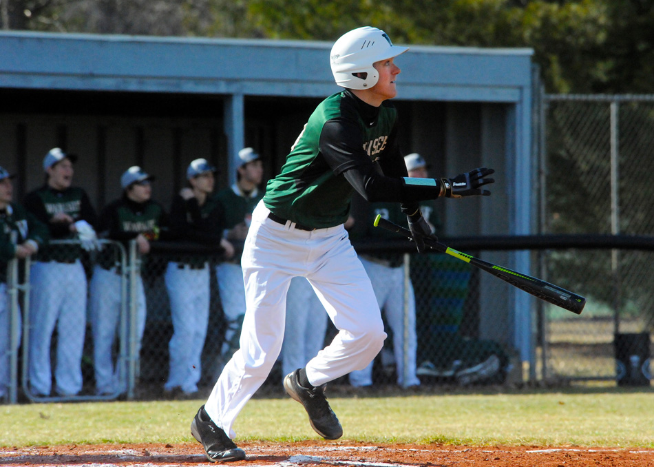 Wawasee's Aaron Voirol watches his double travel in the second inning.