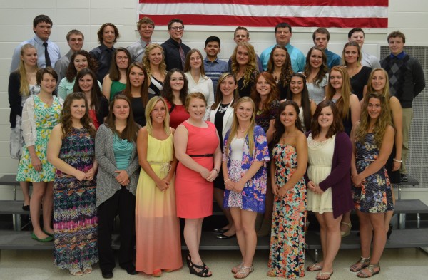 Inducted into the Wawasee High School Academic Hall of Fame were Kaytlin Acton, Daniel Allen, Alyson Anderson, Audrey Anker, Jada Antonides, Zoe Berg, Luis Camargo, Colfax Cannaday, Jamaica Ensz and Carly Erst. Also Brandon Fox, Natalie Fritz, Alexis Graber, Sarah Harden, Todd Hauser, Jamsey Heckaman, Paige Hlutke, Riley Johnston, Courtney Linnemeier and Will McCarthy. Others inducted were Kendra Miller, Sophia Nyce, Blake O’Connell, Sarah Olejniczak, Gage Reinhard, Megan Rhodes, Breanna Robinson, Sam Rookstool, Kevin Schlipf and Katelyn Sexton. Also Benjamin Slabaugh, Brock Spangle, Tori Sylvester, Alyssa Torres, Kylie Tranter, Hannah Winters and Catherine Yankosky.