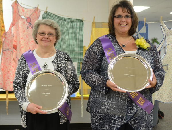 Michelle Blough, Four Seasons Home Economics Club, was named the Senior Homemaker of the Year; and Lana L. Evans, Clinton Classics, was named the Intermediate Homemaker Of the Year. (Photo by Deb Patterson)