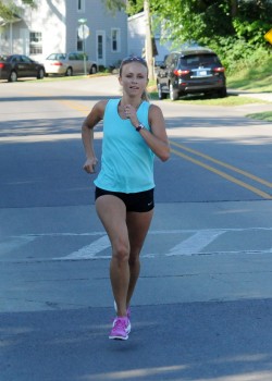 Nichole Emmert of Ligonier was the women's 8-mile race winner at the 2014 Flotilla Road Race. (File photo by Mike Deak)