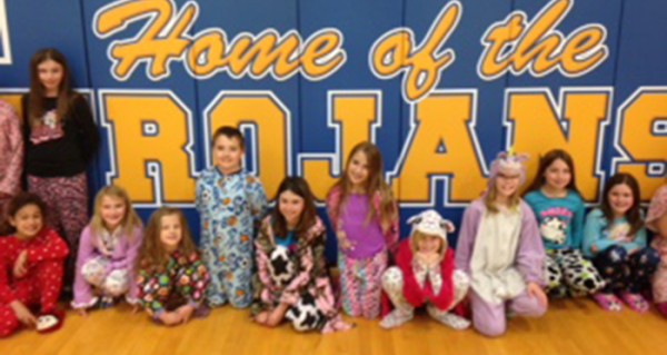 Triton Elementary celebrates pajama day.